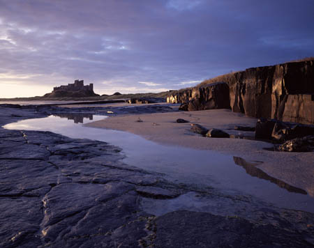 Bamburgh Beach Pool print